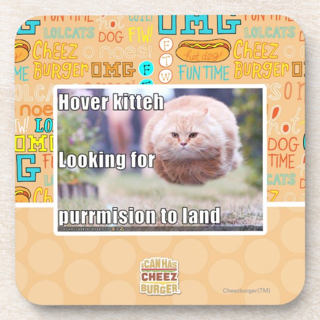 Hover kitteh coaster (Front)