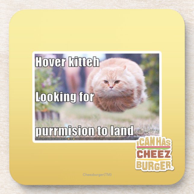 Hover kitteh coaster (Front)
