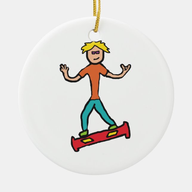 Hoverboard Ceramic Ornament (Front)