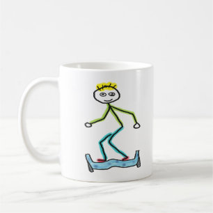 Hoverboard Stickman Coffee Mug