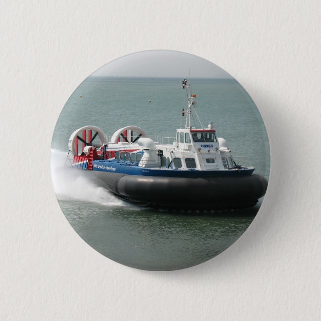 Hovercraft (7343) Pin/Badge 6 Cm Round Badge (Front)