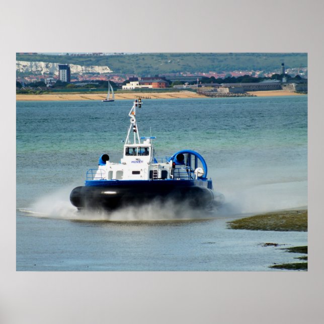 Hovercraft arriving at Ryde Poster (Front)
