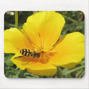Hoverfly and Flower Mousepad