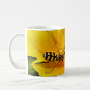 Hoverfly and Flower Mug