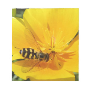 Hoverfly and Flower Notepad