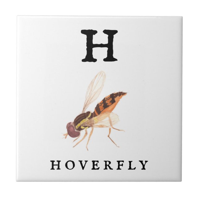 Hoverfly  ceramic tile (Front)
