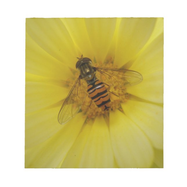 Hoverfly on a Marigold Notepad (Front)