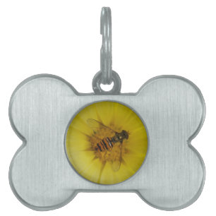 Hoverfly on a Marigold Pet Tag