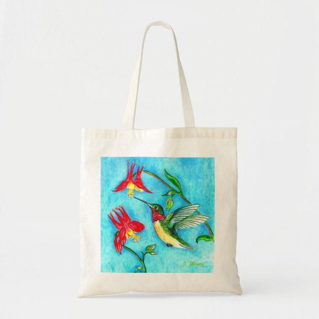 Hovering Hummer Tote Bag (Front)