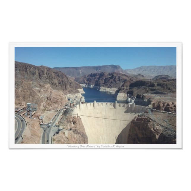 "Hovering Over Hoover," Hoover Dam Photo Print (Front)