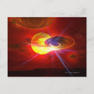 Hovering UFOs Postcard