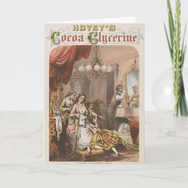 Hovey's Cocoa Glycerine, Circa 1860 Card (Front)