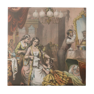 Hovey's Cocoa Glycerine, Circa 1860 Ceramic Tile