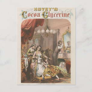 Hovey's Cocoa Glycerine, Circa 1860 Postcard