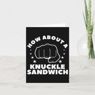 How About A Knuckle Sandwich Boxing Boxer 2 Card