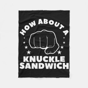 How About A Knuckle Sandwich Boxing Boxer 2 Fleece Blanket