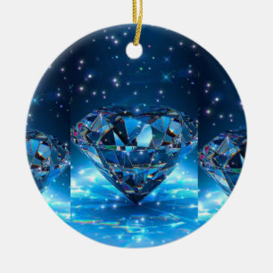 How about "Sapphire Brilliance: Blue Diamond Ornam Ceramic Ornament