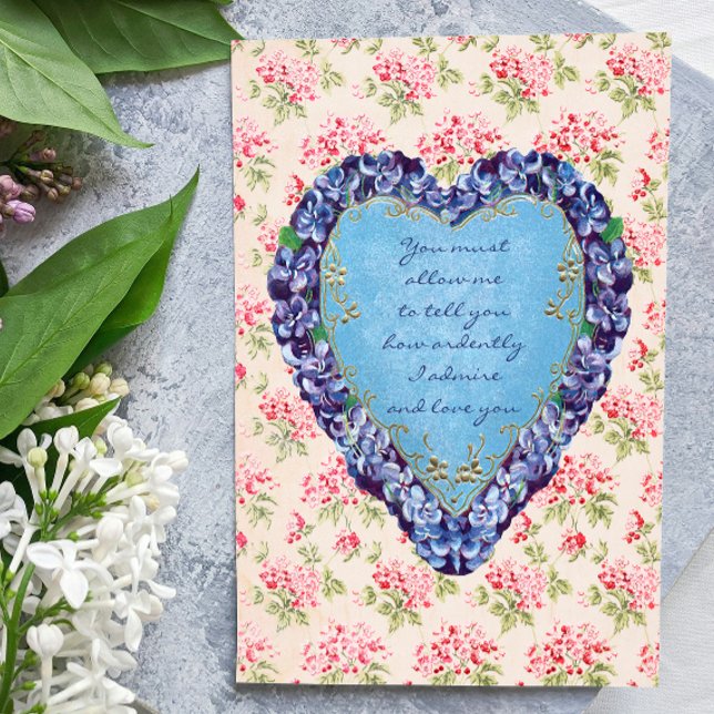 How ardently I admire and love you Valentine Postcard (Creator Uploaded)