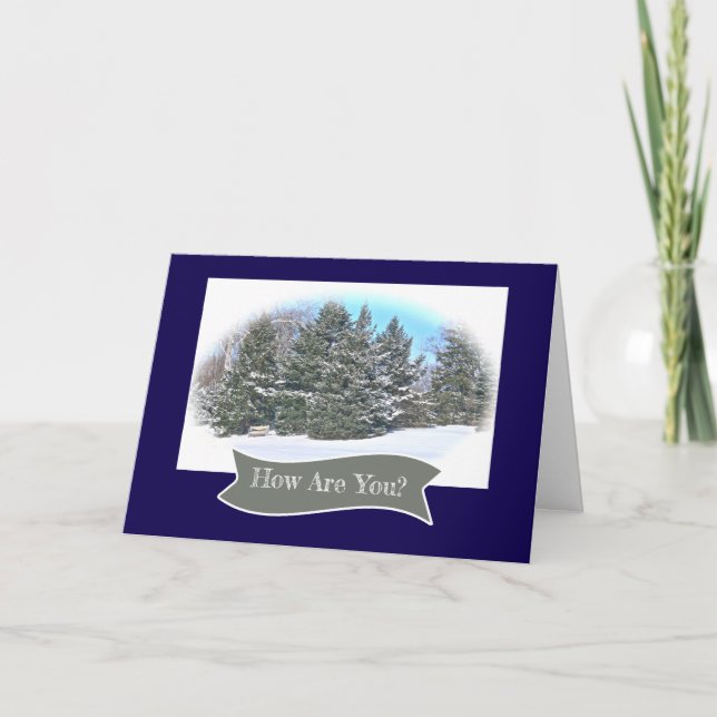 "HOW ARE YOU?" PEACEFUL WINTER LANDSCAPE CARD (Front)