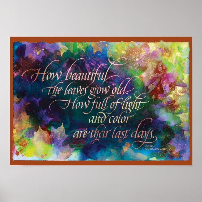 How Beautiful the Leaves, Print, 17"x12" Poster (Front)