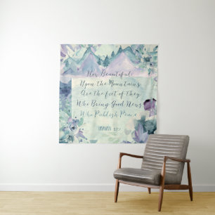 How Beautiful Upon The Mountains Tapestry