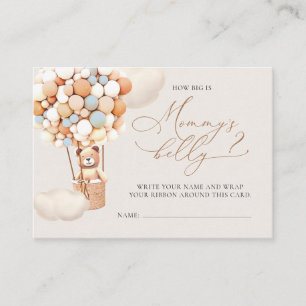 How Big Is Her Belly Tickets - Brown Bear Balloons Enclosure Card