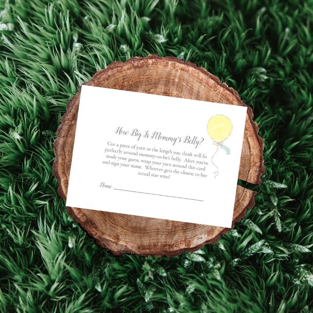 How Big Is Mum-To-Be's Belly Baby Sprinkle Game Enclosure Card (Creator Uploaded)