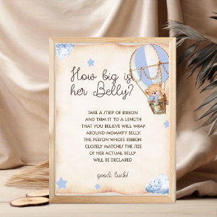 How Big Is Mummy's Belly Baby boy shower game  Poster