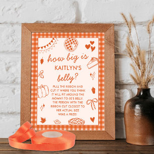 How Big Is Mummy's Belly? Baby Shower Game Poster