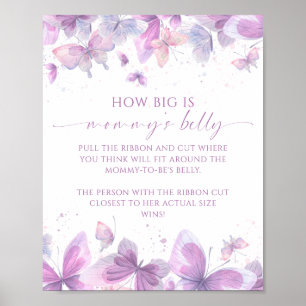 How Big is Mummy's Belly Baby Shower Game Poster