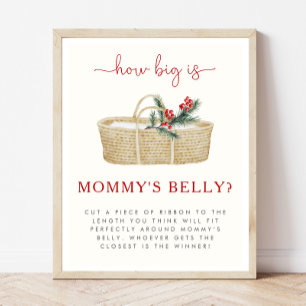 How Big is Mummy's Belly Baby Shower Game Sign