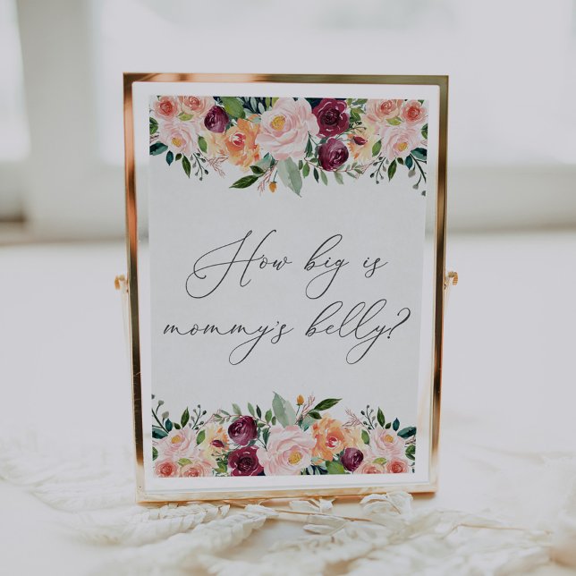 How big is Mummy's Belly Baby Shower Game Sign (Creator Uploaded)