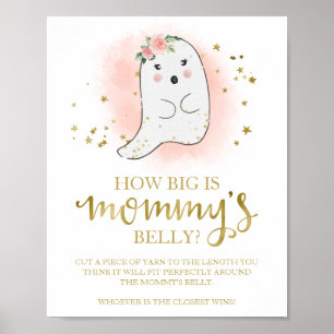 How Big is Mummy's Belly Baby Shower Game Sign