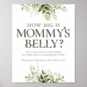 How Big Is Mummy's Belly Baby Shower Poster