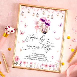 How Big is Mummy's Belly Floral Fairy Garden Poster