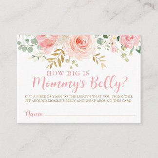 How Big is Mummy's Belly Game Answer Card