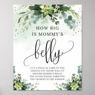 How big is mummy's belly game sign succulent