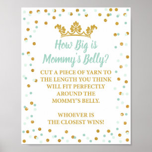 How Big is Mummy's Belly Royal Mint & Gold Sign