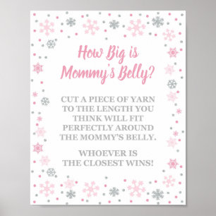 How Big is Mummy's Belly Winter Shower Sign