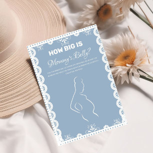 How Big is the mommys Belly Baby shower game card