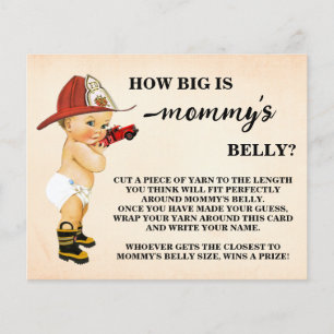 How Big Mummy's Belly Firefighter Shower Game Card