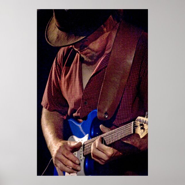 How Blue Can You Get  - Blues Guitar Player Poster (Front)
