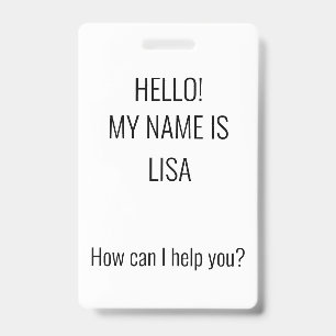 How can I help? Badge ID Badge