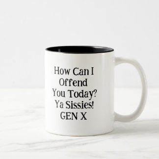 How Can I Offend You Today? Two-Tone Coffee Mug