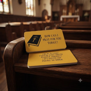How Can I Pray For You Church Pastor Gold Business Card