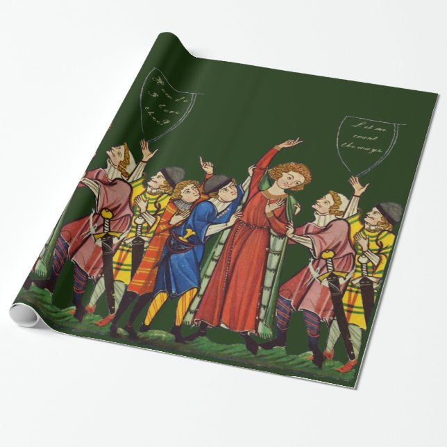 How do I love thee? Wrapping Paper (Unrolled)
