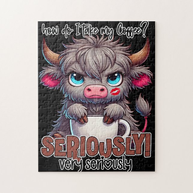 How Do I Take My Coffee? Seriously Very Seriously  Jigsaw Puzzle (Vertical)