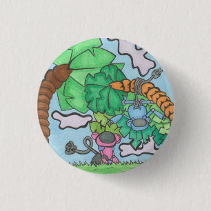 How do they monkey? 3 cm round badge