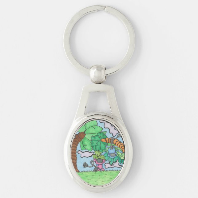 How Do They Monkey? Key Ring (Front)