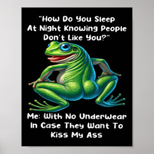 How Do You Sleep At Night Knowing People Dont Like Poster
